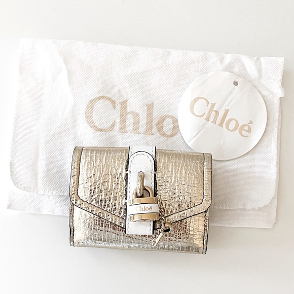Chloe Handbags - NWT Chloe Mini Metallic Trifold Wallet